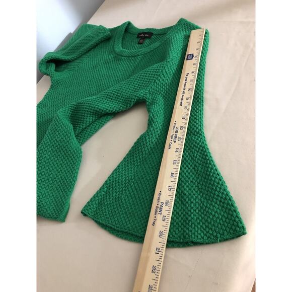 Melissa Paige Women Sweater LG Long Bell Sleeve Pullover Knit Lagenlook Maximali - Picture 7 of 9